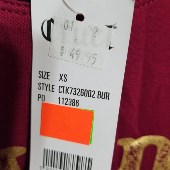 Cruel Denim Tee Top Red XS Cowboy Western Bling Long Sleeve NWT - Picture 6 of 6